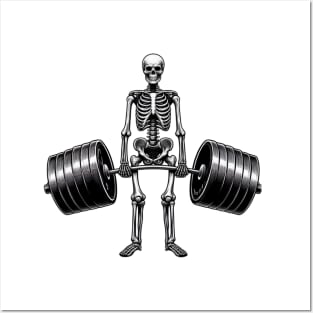 Deadlift Skeleton Posters and Art